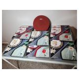 Mikasa Dinnerware Set with 7 Red and 3 Blue Plates