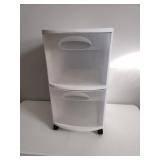 Sterilite Two-Drawer Plastic Storage Unit