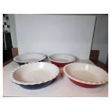 Four Ceramic Pie Dishes