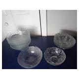 Pressed and Textured Glass Bowls