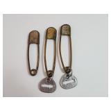 Antique Laundry Pins with Numbered Tags