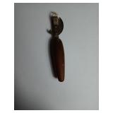 Vintage Can Bottle Opener Wood Handle