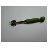 Vintage Green Handle Hand Can Opener