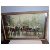 Rainy Street Scene Framed Print