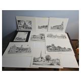 Jerry Muller Pen and Ink Prints