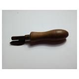 Vintage Hand-Held Can Opener Wood Handle