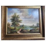 Framed Old Master Style Landscape Painting