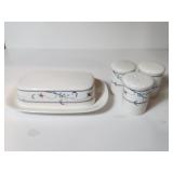 Mikasa Intaglio Annette Butter Dish and Shakers