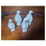 Hand-Cast Fine Porcelain Penguin Figurines