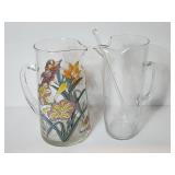 Vintage Glass Pitcher Set