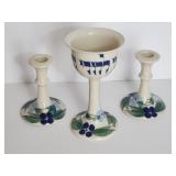 Hand-Painted Ceramic Kiddush Cup Candle Holders