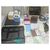 Assorted Office Supplies & Desk Organizers