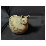 Carved Stone Cat Figurine