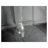 Etched Floral Crystal Glass Bell