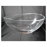 Clear Glass Decorative Oval Bowl
