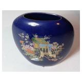 Vintage Kutani Cobalt Blue Vase