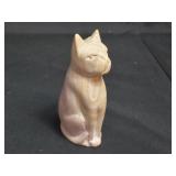 Hand Carved Kenyan Besmo Cat Figure