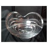 Clear Glass Wavy Rim Bowl