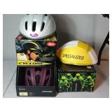 Assorted Bell, Cannondale, Specialized Cycling Hel