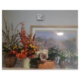 Assorted Faux Floral Arrangements