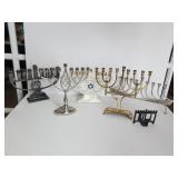 Collection of Menorahs & Hanukkah Candle Holders