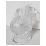 Clear Glass Turkey Candy Dish