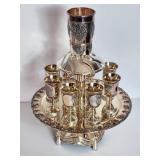 Ornate Silver-Plated Havdalah Set