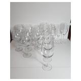 Assorted Clear Glass Stemware