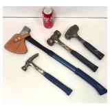 Estwing Tools, hammers, Axe lot of 4. heavy Duty.