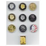 47th President Donald Trump 10 Collector Coins Lot