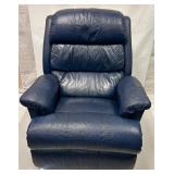 La-Z-Boy Blue Leather Recliner. Used. Comfortable!