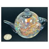 Ornate Solid Glass TeaPot Dynasty Gallery Heirloom