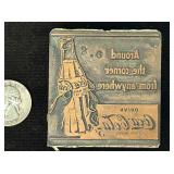 Coca-Cola Early Vintage Bronze Advertising Stamp.