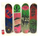 Weed Culture Skateboard Decks lot of 4. Santa Cruz