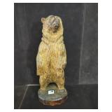 Henning Carved Wood Standing Bear, 14.5"