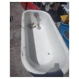 Claw foot porcelain tub and feet