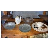 Assorted Dishware, Pressed Glass & Ceramics