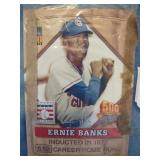 Post Cereal 2001 Ernie Banks Card, Sealed