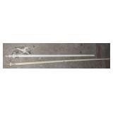 (2) Wood Curtain Rods & (4) Wood Shelf Brackets