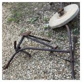 Antique Sharpening Stone & Seat