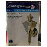 Westinghouse Polished Brass Outdoor Light, New