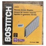 Box of Bostitch 18ga 1" Staples