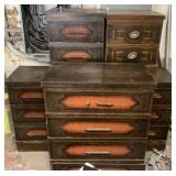 4-Drawer Tall Dresser, 9-Drawer Dresser & (2)