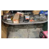 Oval Metal Patio Table w/Folding Legs for Storage