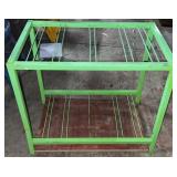 Green Metal Rack, 28" x 18" x 24"