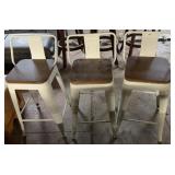 (3) Metal Swivel Barstools, 24" Tall
