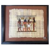 Framed Egyptian Tomb Replica on Papyrus, 11" x 13"