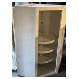 Wood Corner Cabinet w/3-Tier Lazy Susan