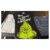 Grinch Sz M Shirt, Vanderbilt & Levi Sz 12 Shorts