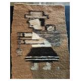 Vintage Peruvian Woven Rug, 20" x 32"